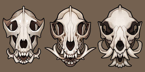 Creature Skulls Kraft paper stickers [PRE-ORDERS]