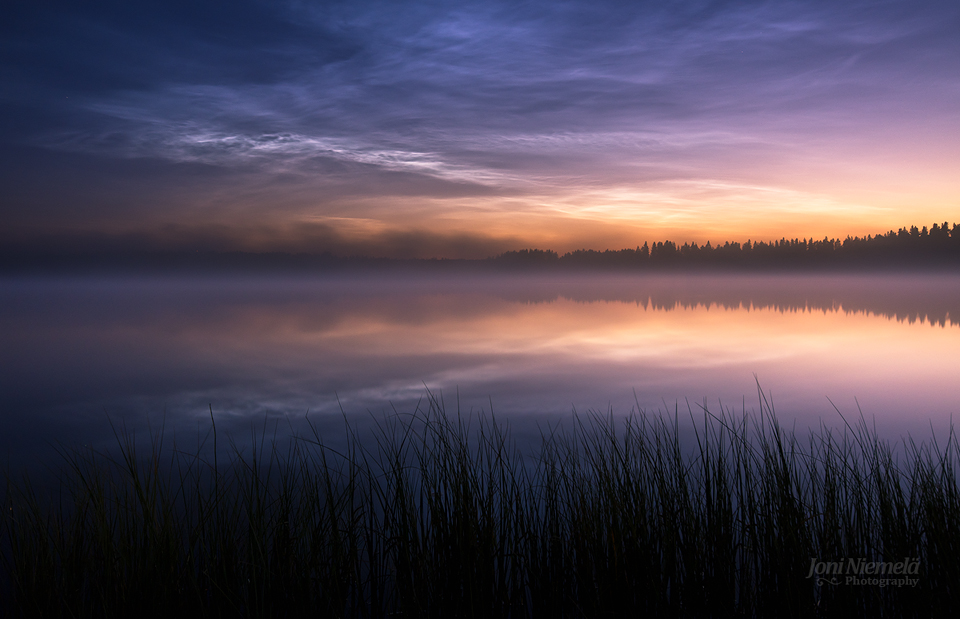 Night Clouds Over The Lake