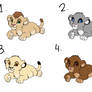 Lion King Cub Adoptables [FLAT SALE] [4/4 OPEN]