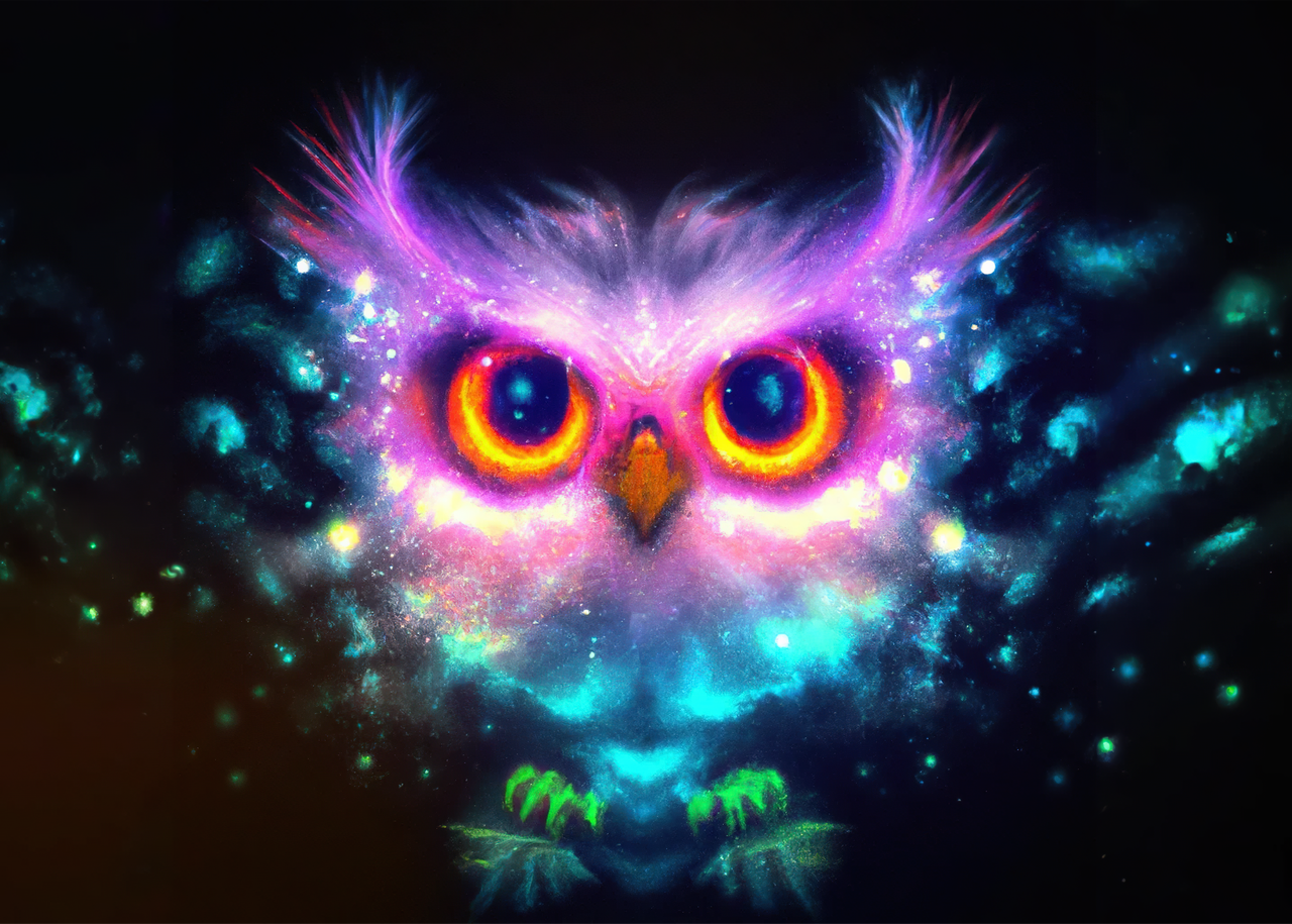 Galactic Meowl Galactic Owl by Phantasiearm on DeviantArt