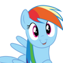 Rainbow Dash cute face vector