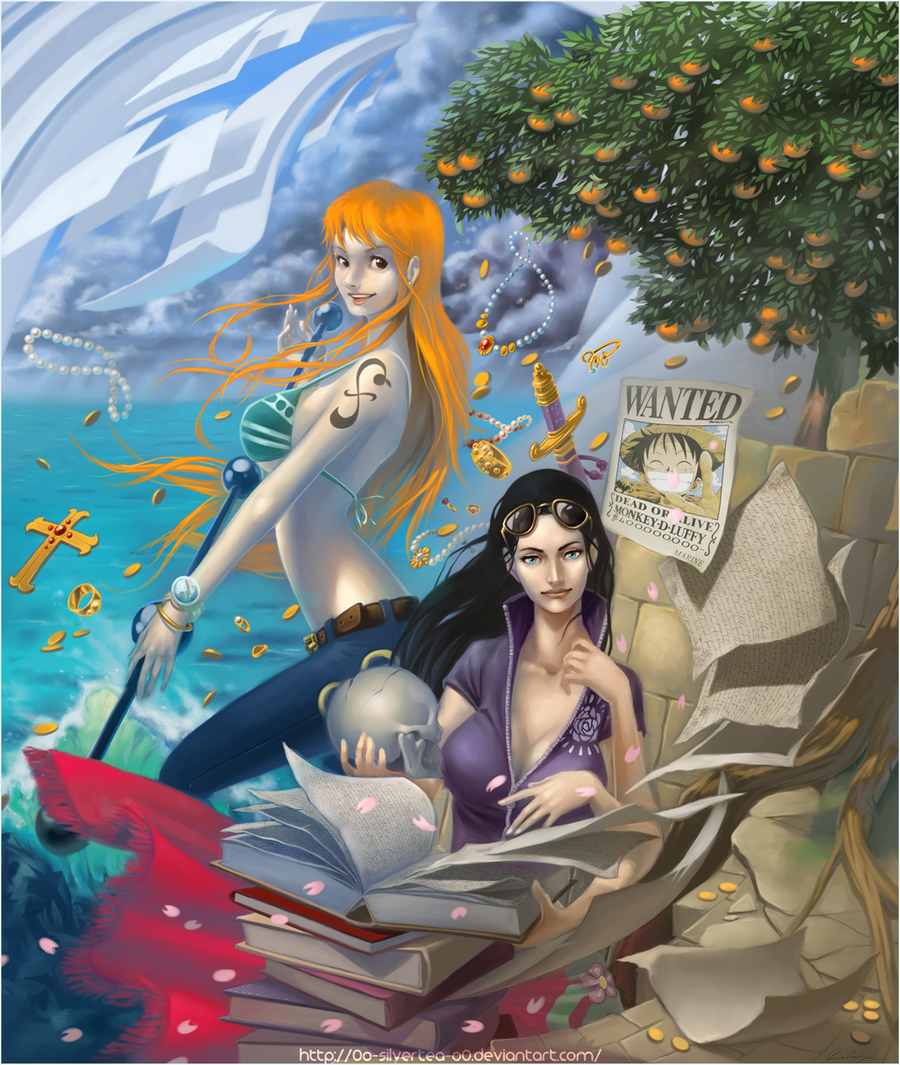 OP: Nami and Robin by silverteahouse