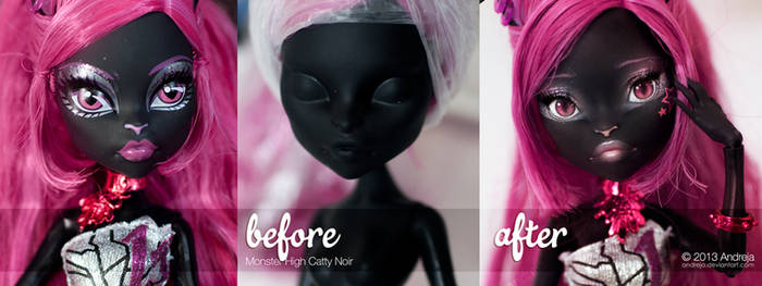 Before and After - Catty Noir Repaint