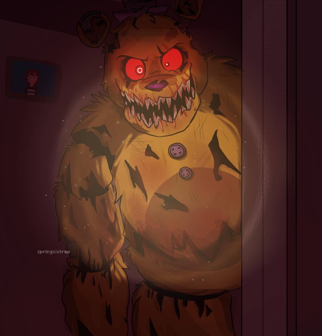 FNAF 4 - Fredbear Encounter by LadyFiszi on DeviantArt