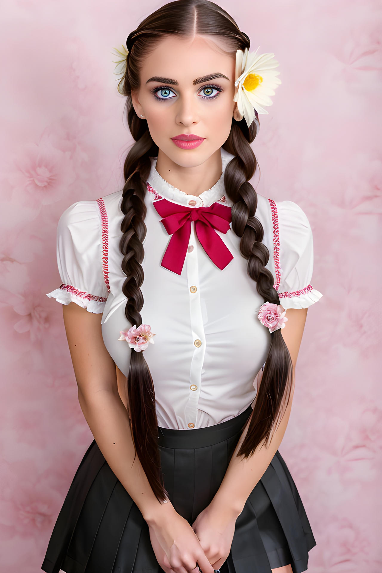 Schoolgirl in Pigtails by sluppy on DeviantArt