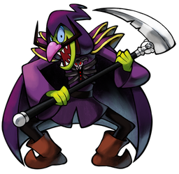 Warlock Beanish Waluigi in RPG Style