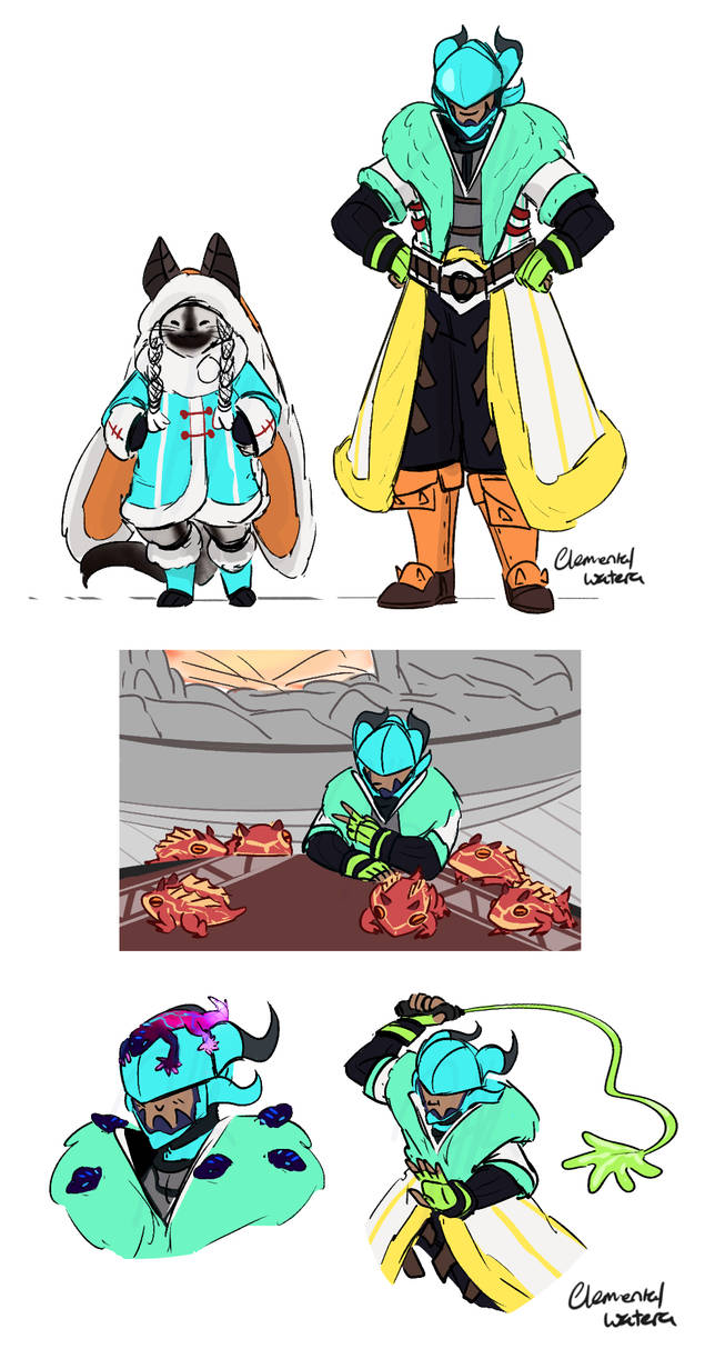 MHW:I doodles 1 by ElementalWatera on DeviantArt