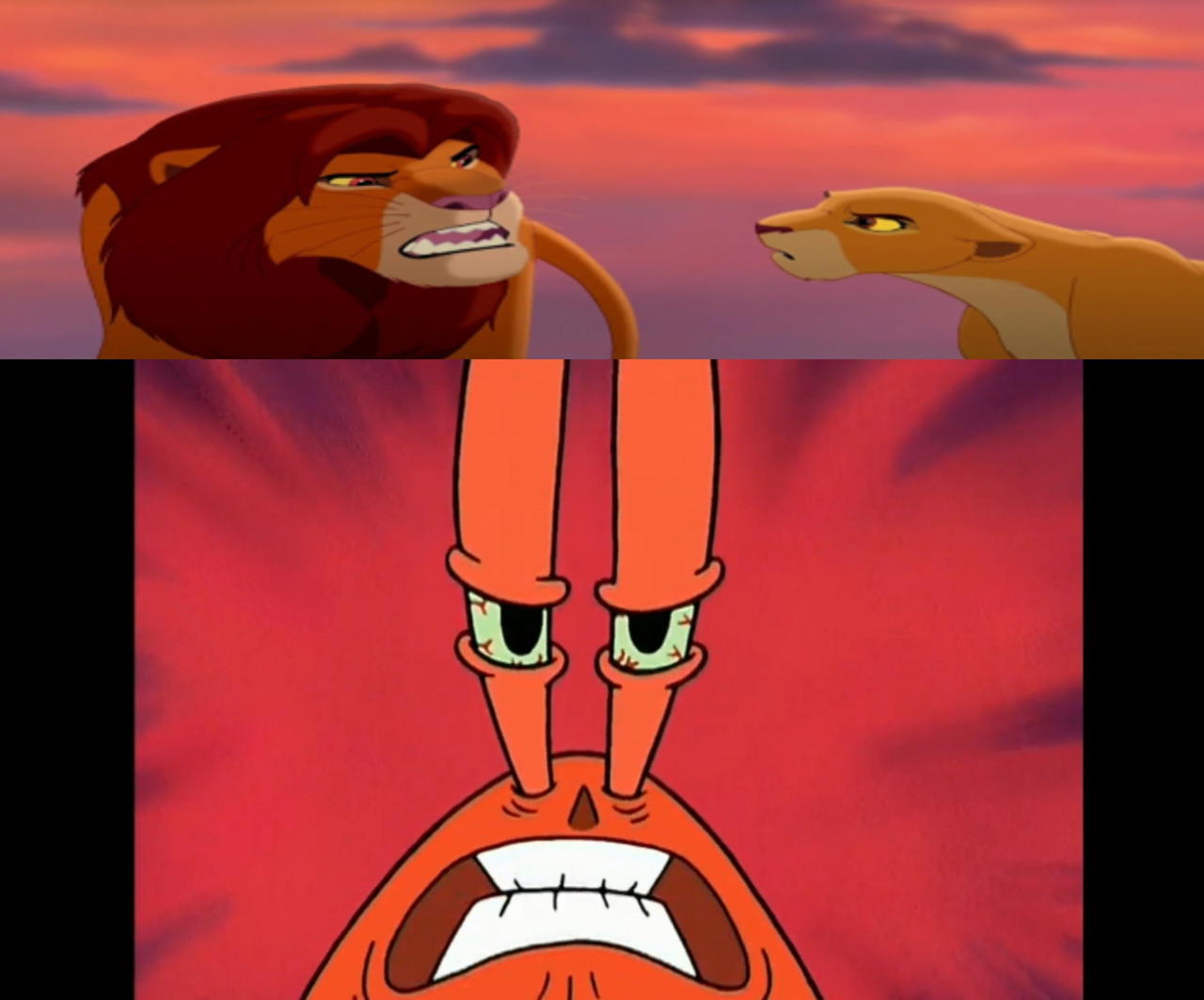Simba Angry Deviantart Mr Krabs's Angry About Simba Forbids Kiara by Darling850 on DeviantArt