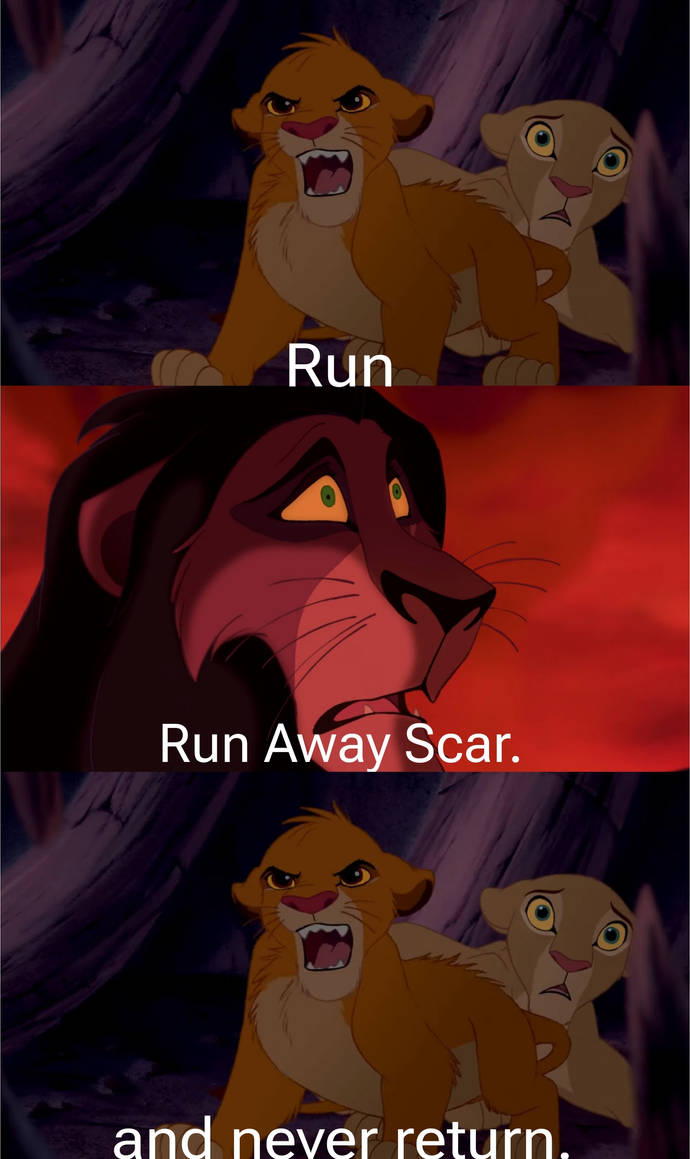 Simba Runs Fall Young Simba tells Scar run away and never return by Darling850 on ...