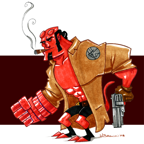 Smoking Hellboy