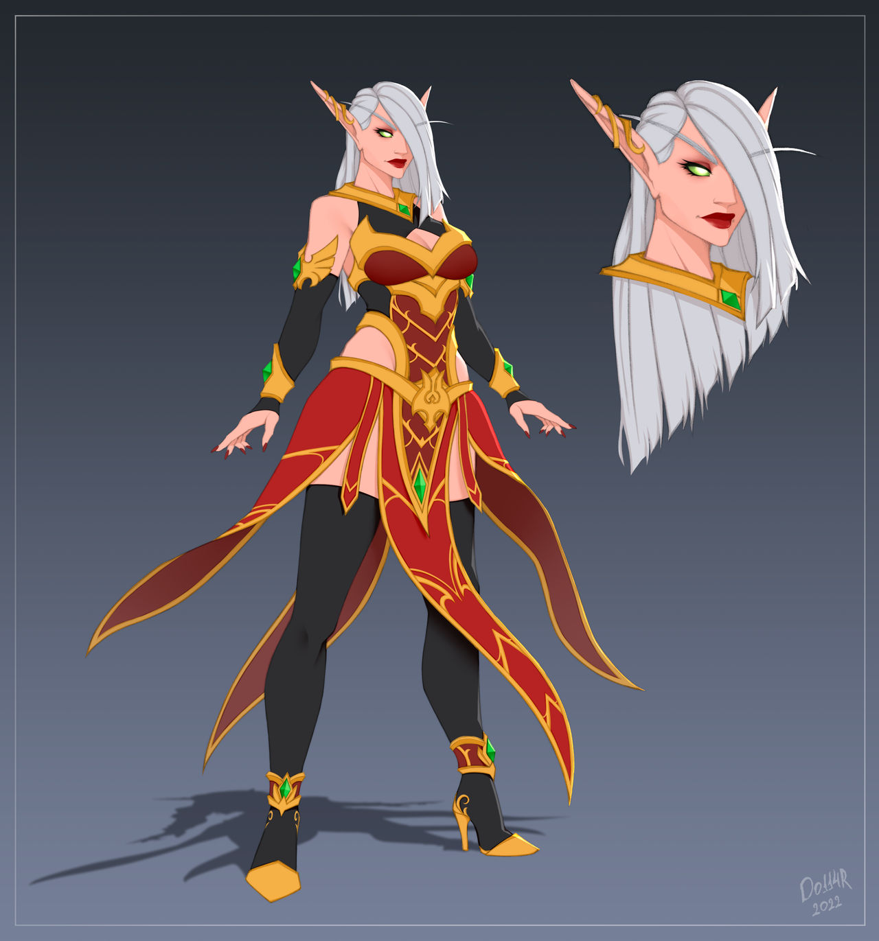 Blood elf sorceress by D0114R on DeviantArt