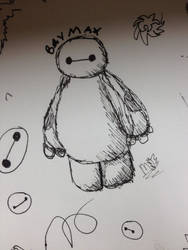 Baymax pen sketch