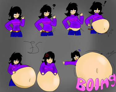 sarah belly expansion sequence part 1 (art trade)