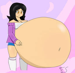 Aphmau Belly Stuffed (Art trade)