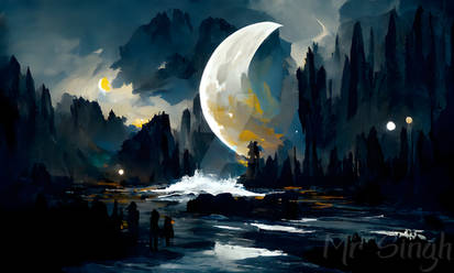 Moonlight Canvas painting