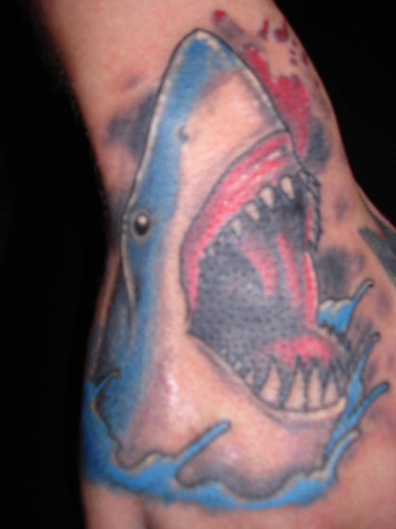 shark hand tattoo by charlesbronson777 on DeviantArt