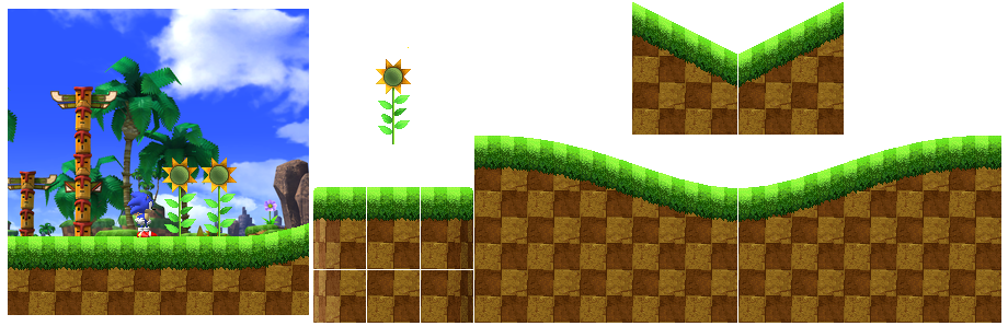 S1MD Green Hill Zone tilesets in S1MDMS style by HidroGeniuns on DeviantArt