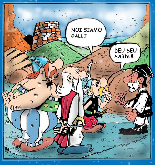 Asterix and the sardinians