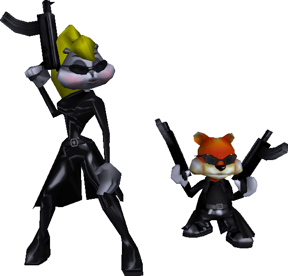 Conker and Berri in Matrix style N64 Render by Merry255 on DeviantArt