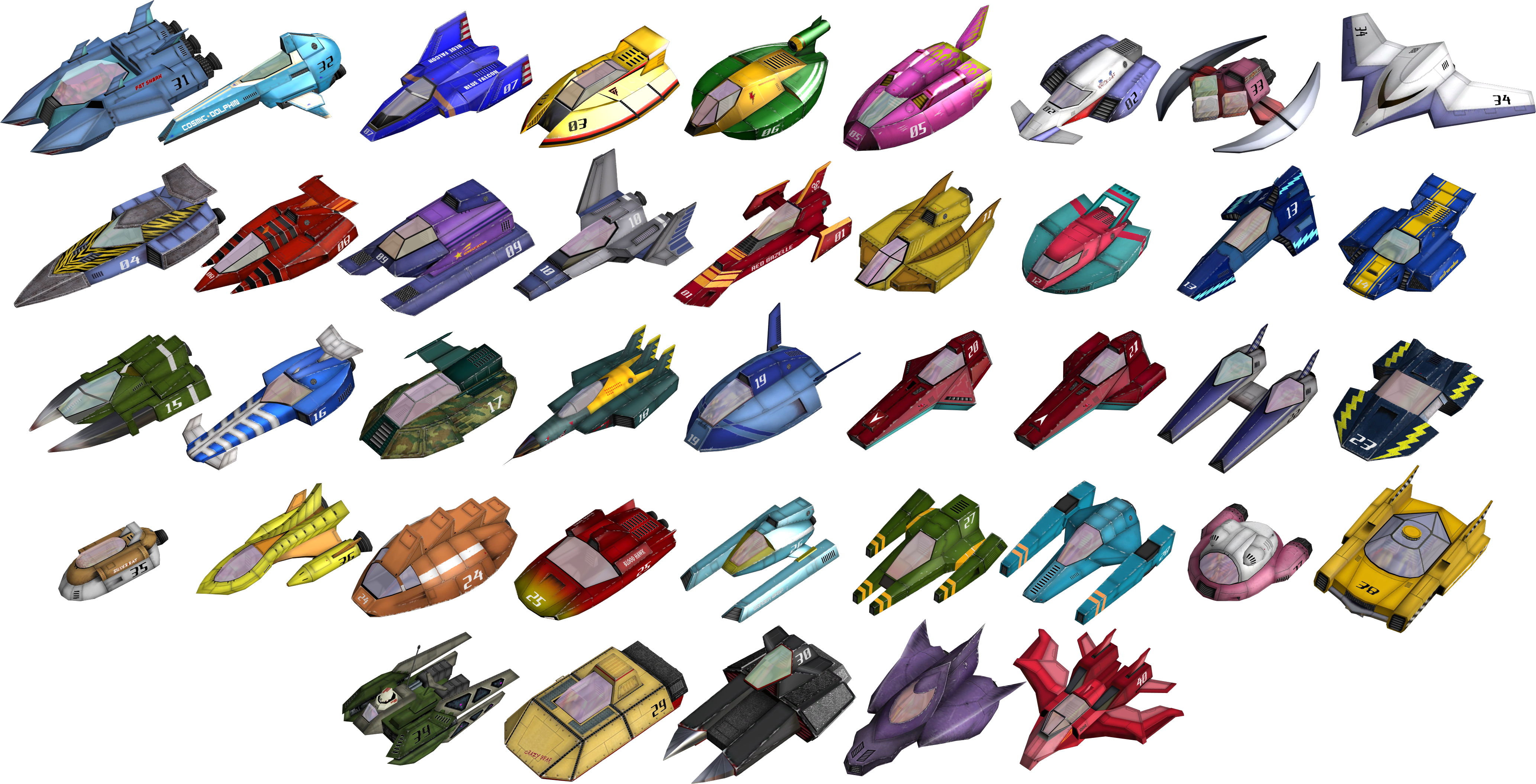 All Machines From F Zero Gx 5 9 Mb By Merry255 On Deviantart