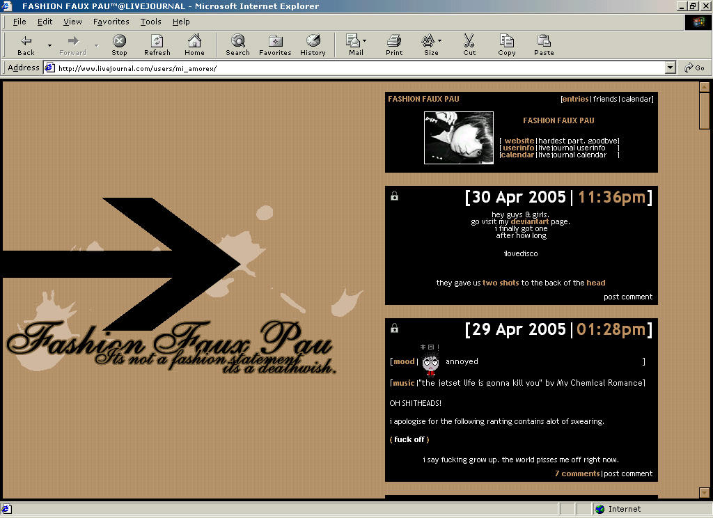Livejournal Example livejournal layout by ilovedisco on DeviantArt