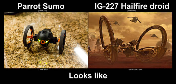 Parrot Sumo looks like IG-227 Hailfire droid