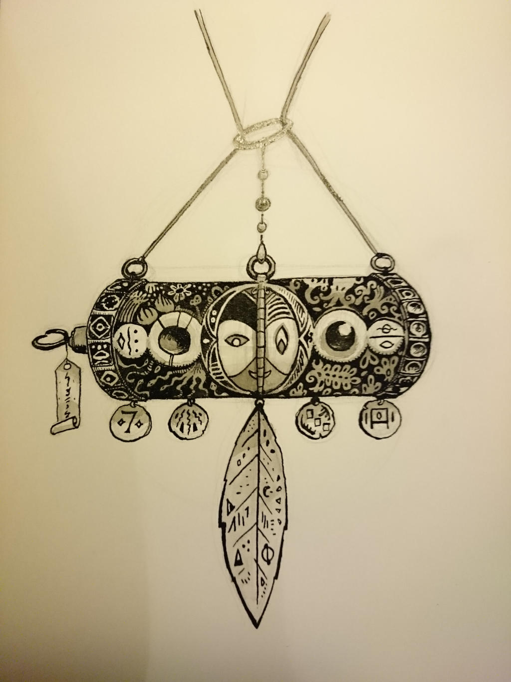 Inktober feat. Drawlloween #15 : AMULET