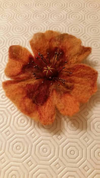 Golden tones - flower pin