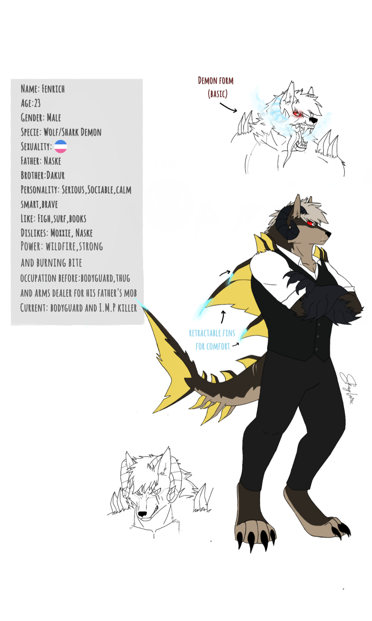 Oc Helluva Boss~ Fenrich by Happy626 on DeviantArt