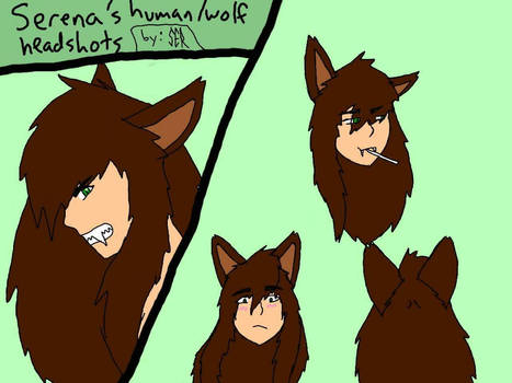 Serena Fujisaki's Human/Wolf Form Headshots