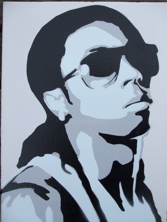 Lil Wayne Stenciled Canvas