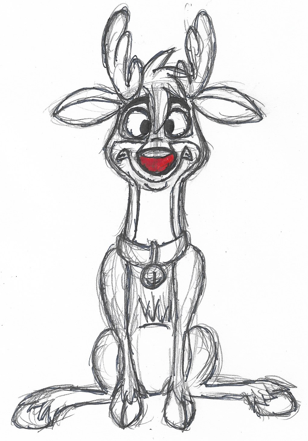 Rudolph Doodle by JamesTheDalmatian on DeviantArt