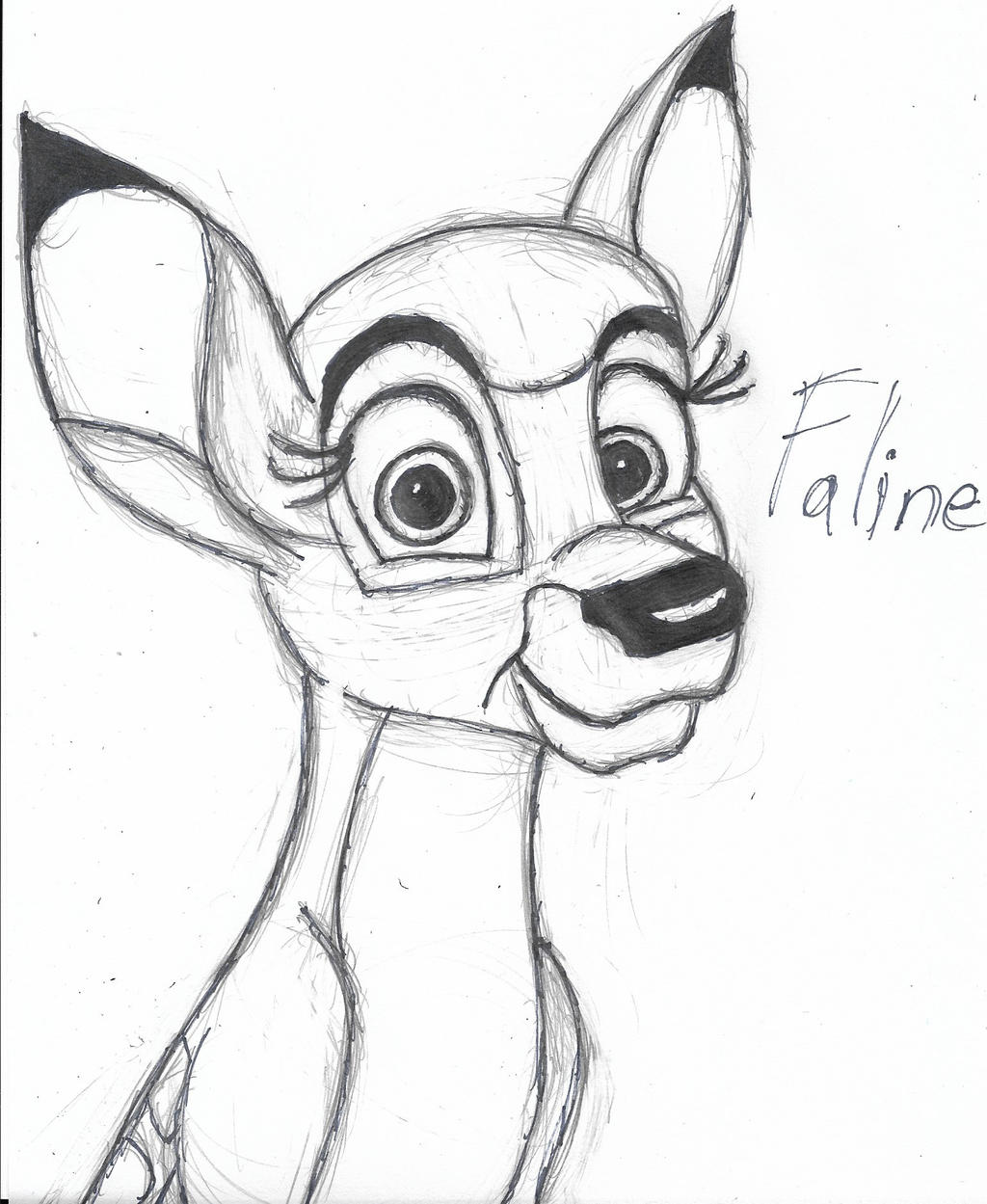 Faline Drawing Faline by JamesTheDalmatian on DeviantArt