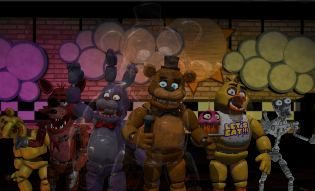 Render FNaF1 Animatronics (PNG) by LivingCorpse7 on DeviantArt