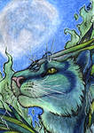 ACEO/ATC: Tiger God by Samantha-dragon