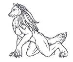 Muriell - werewolf- lineart by Samantha-dragon