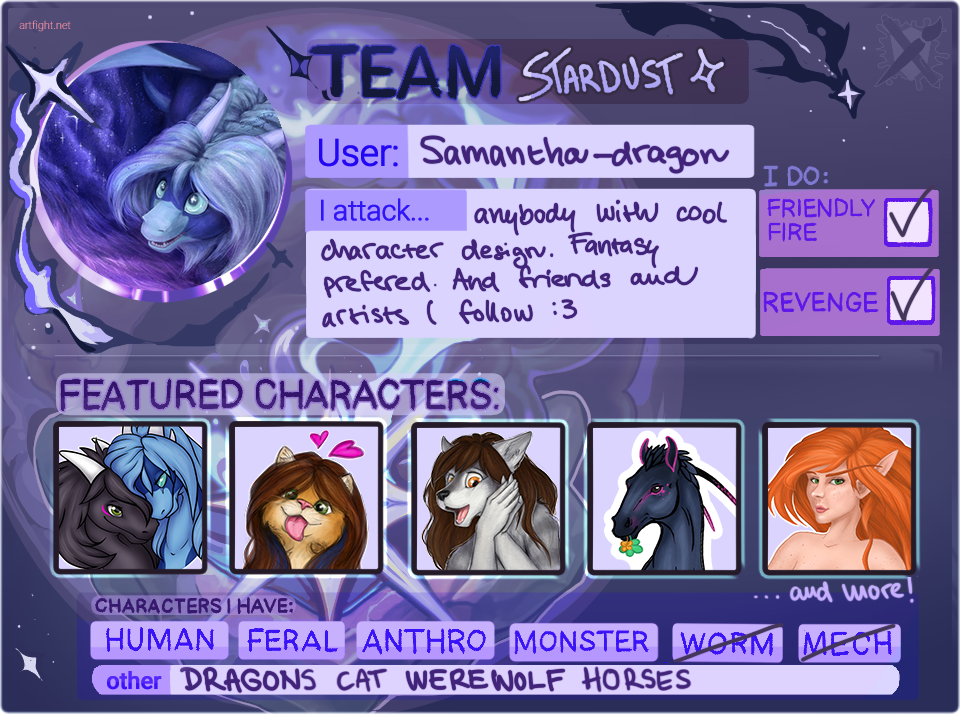 ArtFight 2024: Team Stardust