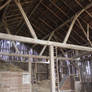 inside an old wooden barn