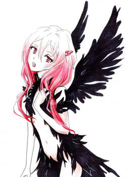 Yuzuriha Inori with black wings