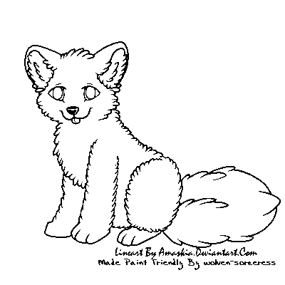 Fluff Pup Free Lineart -paint friendly-