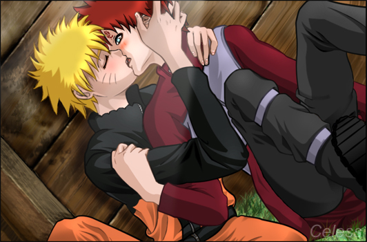 Gaara and Naruto kiss