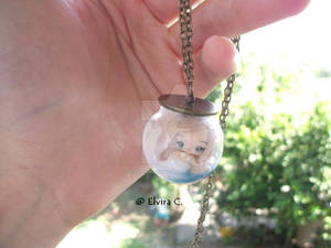 Necklace with mermaid in globe