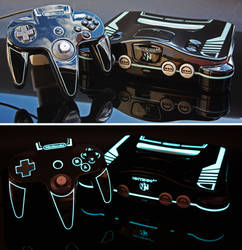 Custon TRON legacy themed N64  by Zoki64