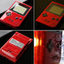 Custom Gameboy pocket with a red metal flake p