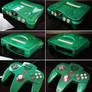 custom Zelda Nintendo 64 green flake finish