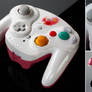 custom Kirby GC controller with pearls and iridesc