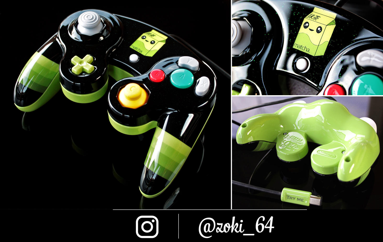 Custom Gc Controllers Pokemon custom Matcha GC controller by Zoki64 on DeviantArt