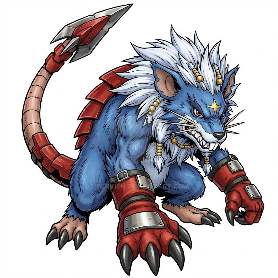 Geogomon Fusionmon (Raticate x Gaogamon) by Zervien on DeviantArt