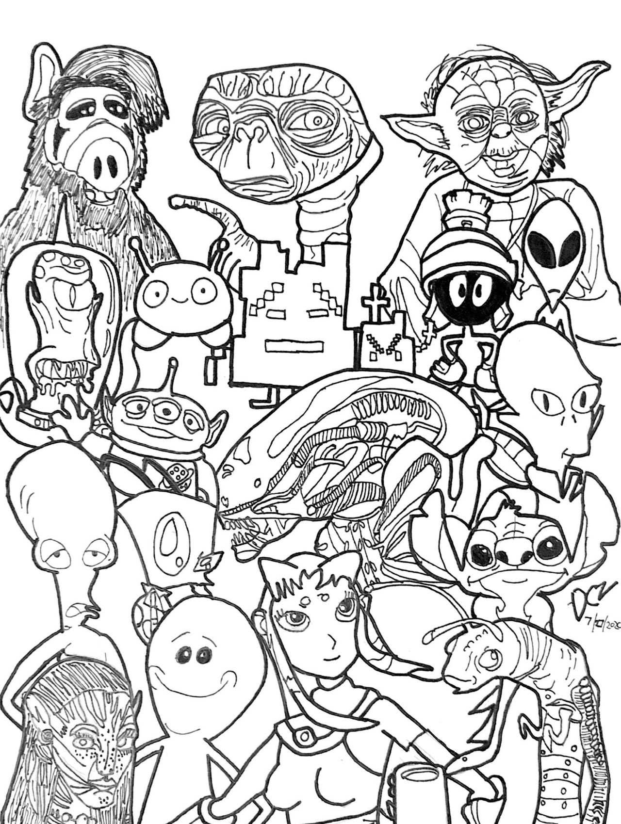 Alien Character Collage by DCZ-Samurai-Raven95 on DeviantArt