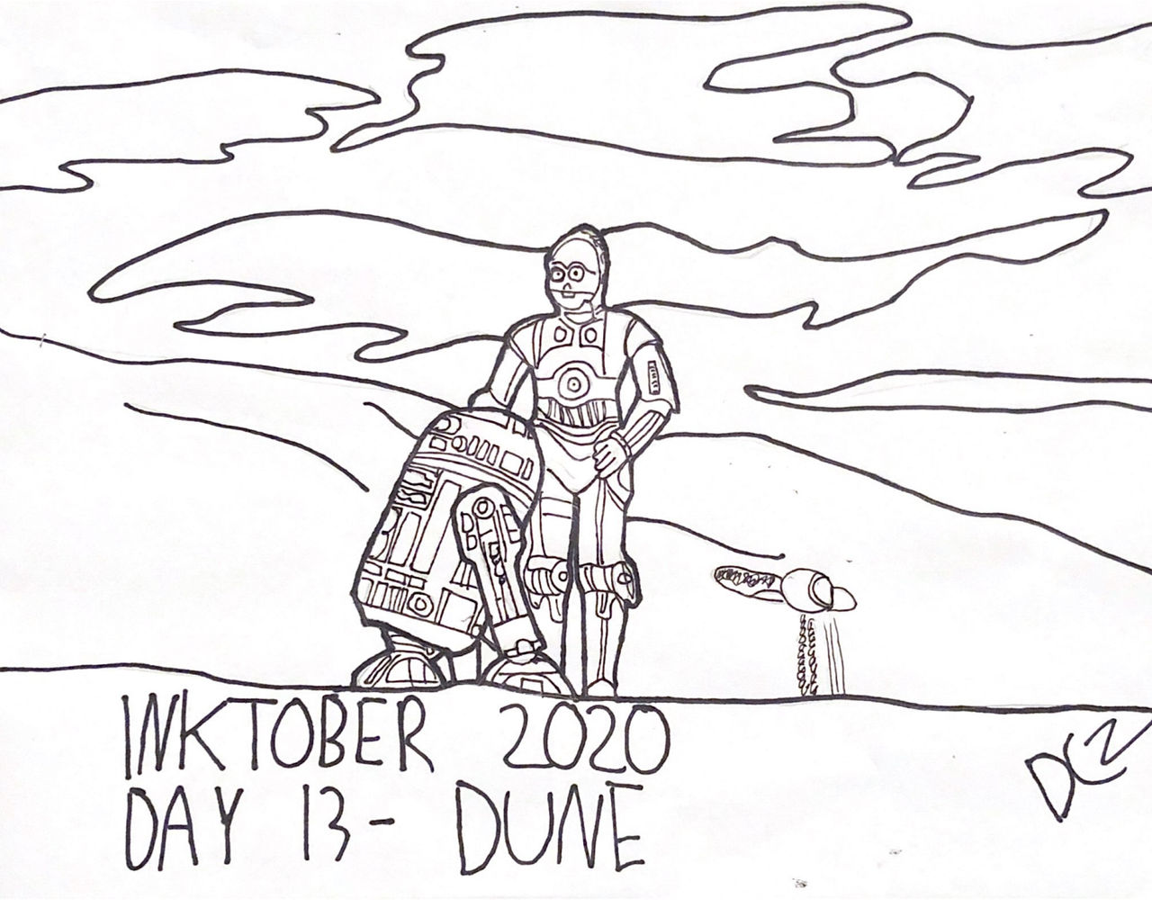 Day 13 Lin Deviantart Inktober 2020 Day 13 - Dune by DCZ-Samurai-Raven95 on DeviantArt